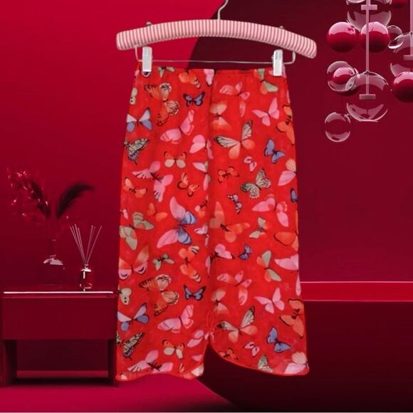 Other - VTG Vanity Fair Red Butterflies Nylon Slip Size S